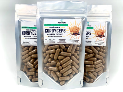Organic Cordyceps Sinensis 50x Extract Energy Immunity Powder Capsules
