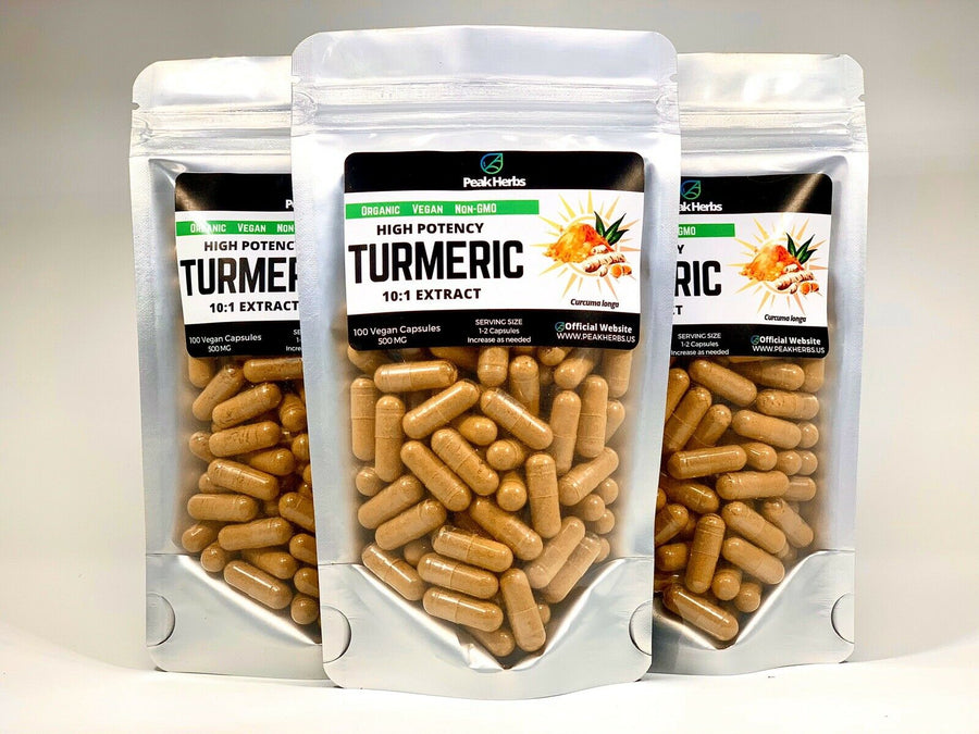 Organic Turmeric Capsules - 5000mg 10x Potency
